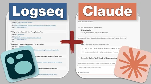 Logseq + Claude Code: AI-Powered Database Management for PKM thumbnail