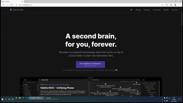 Obsidian Introduction - A alternative Roam Research app for Notes / PKM / To Do / Journal thumbnail
