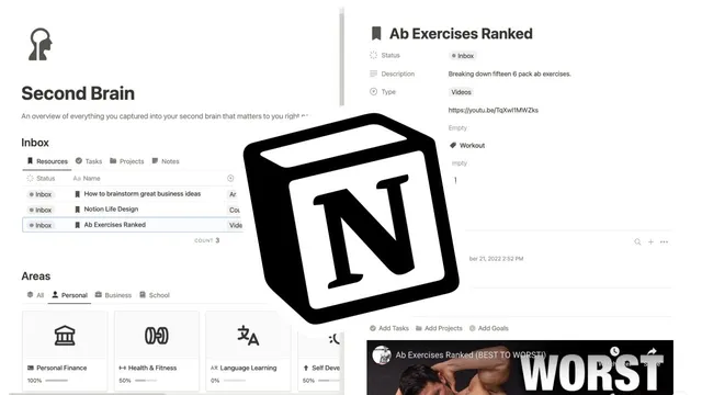 How to Organize Your Life in Notion - Second Brain Setup thumbnail