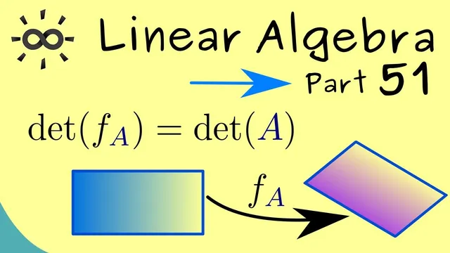 Linear Algebra 51 | Determinant for Linear Maps thumbnail