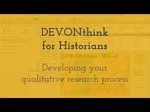 DEVONthink for Historians: developing your qualitative research process thumbnail