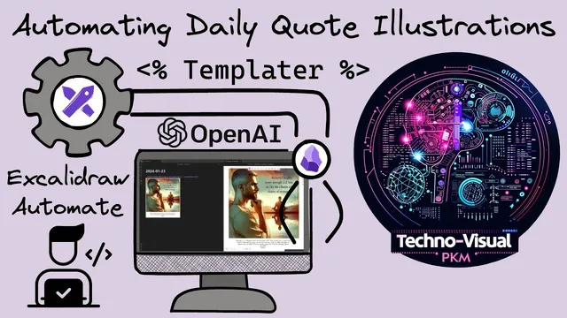 Excalidraw Scripting: Daily Quote Illustrations in Obsidian with Templater, Excalidraw and OpenAI thumbnail