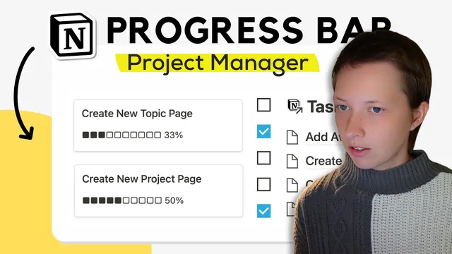 How To Build A Progress Bar In Notion: Project Manager (Part 2) thumbnail