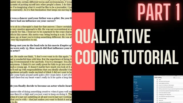 Qualitative data analysis - Coding Tutorial - Initial Codes | "From Codes to Themes" episode 1 thumbnail