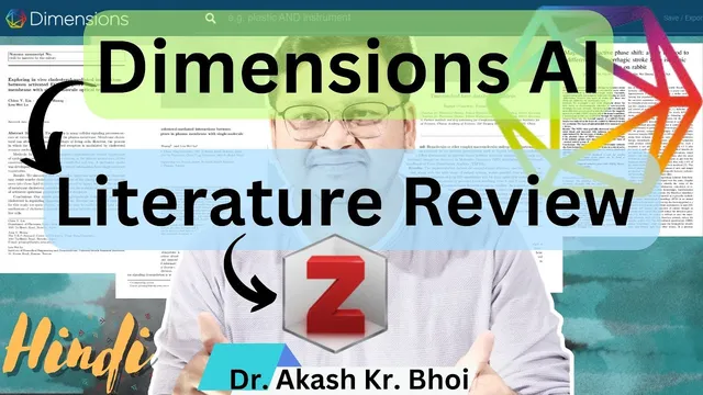 Dimensions AI || Link to Zotero || Quick Literature Review || Free AI Research Tool || Hindi 2023 thumbnail