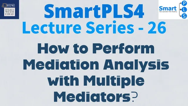 #SmartPLS4 Series 26 - Mediation Model Analysis with Multiple Mediators thumbnail