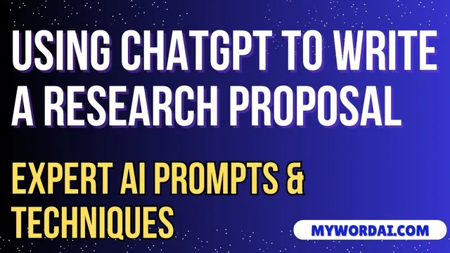 Using ChatGPT to Write a Research Proposal | ChatGPT prompt for research paper thumbnail
