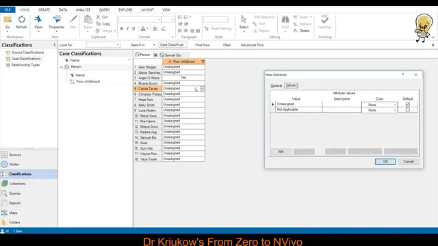 Attributes and values in NVIVO thumbnail