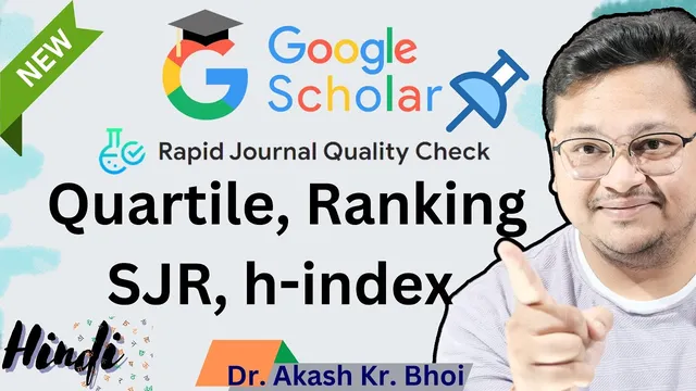 Rapid Journal Quality Check || Great Extension for Google Scholar ||  Literature Review || Hindi thumbnail