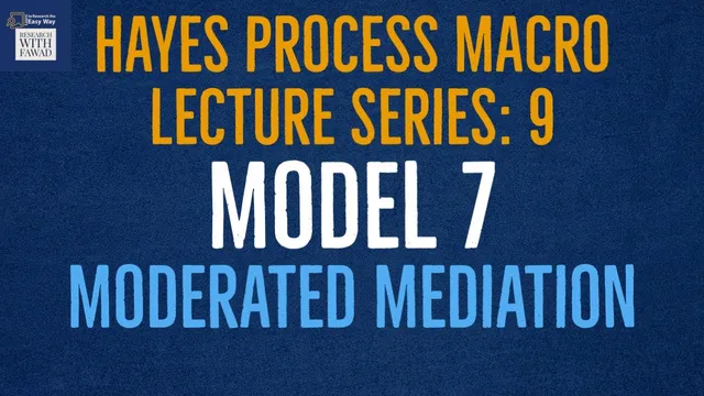 9. Hayes Process Macro SPSS - Model 7 - Moderated Mediation Analysis thumbnail
