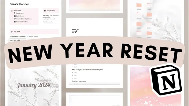 Prepare for New Year 2024 | January Reset & Resolution Planning (+Free Notion Template & Wallpapers) thumbnail