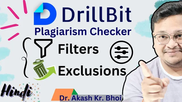 Drillbit Plagiarism Checker: Filters and exclusions || Hindi || 2024 thumbnail