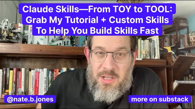 Claude Skills—From TOY to TOOL: Grab My Tutorial + Custom Skills To Help You Build Skills Fast thumbnail