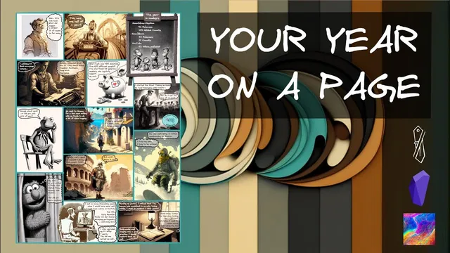 A step-by-step guide for crafting your 2022-On-A-Page with Midjourney, Excalidraw, and Obsidian thumbnail