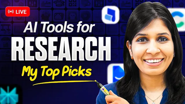 🔴LIVE: Let's talk about AI Tools for Researchers -  Clear all your doubts with me! thumbnail