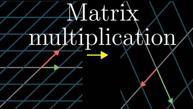 Matrix multiplication as composition | Chapter 4, Essence of linear algebra thumbnail