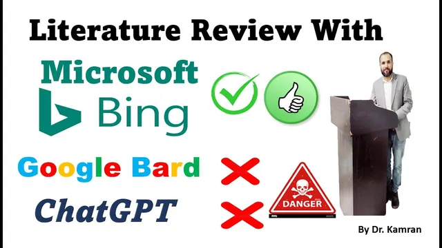 Which one is Best for literature review? ChatGPT or Bard or Bing thumbnail