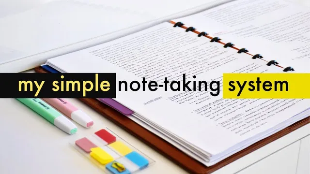 How to Take AMAZING Notes and SAVE your Grades » my simple note-taking system thumbnail