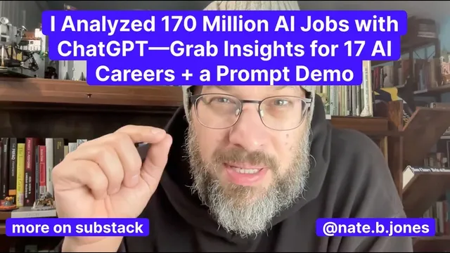 I Analyzed 170 Million AI Jobs with ChatGPT—Grab Insights for 17 AI Careers + a Prompt Demo thumbnail