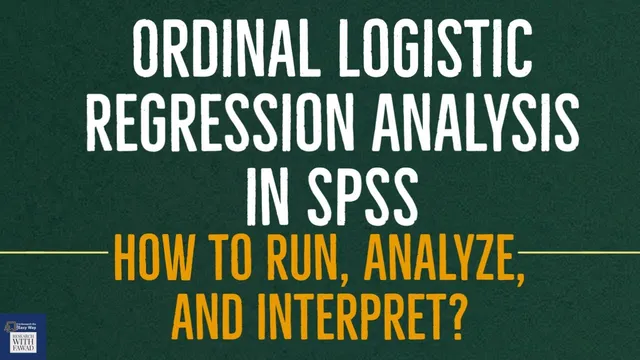 How to Run Ordinal Logistic Regression in SPSS? thumbnail