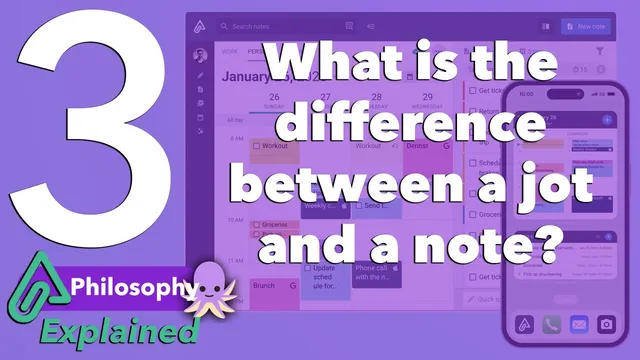 Amplenote Explained 3: What is the difference between a jot and a note? thumbnail