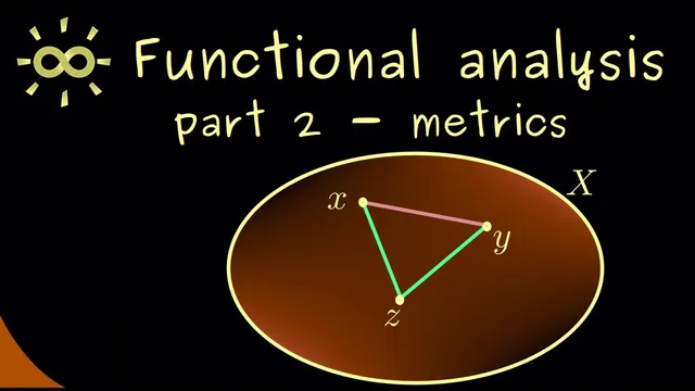 Functional Analysis 2 | Examples for Metrics - Euclidean or Discrete Metric? [dark version] thumbnail