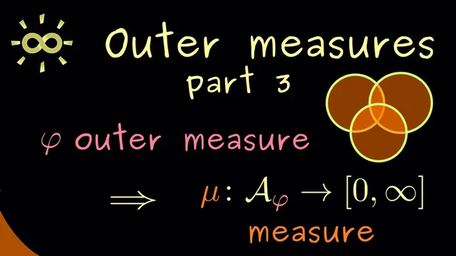 Measure Theory 22 | Outer measures - Part 3: Proof [dark version] thumbnail