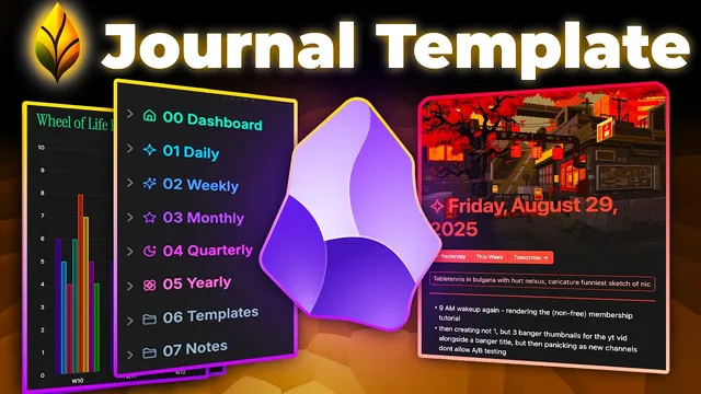 The Free Obsidian Journal that took 400 hours to build. thumbnail