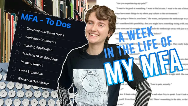 a week in my life as an MFA student 🖋️WRITING VLOG thumbnail