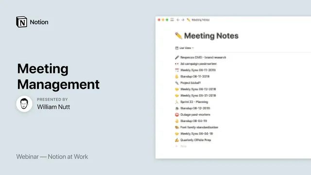 Notion at Work: Meeting Management thumbnail