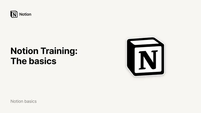 Notion Training: The Basics thumbnail