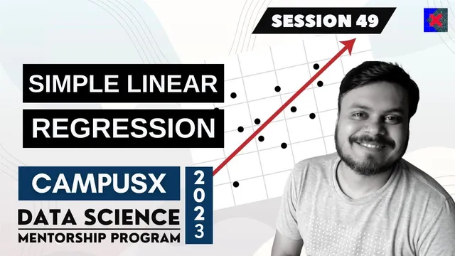Simple Linear Regression | Lecture 49 | DSMP 2023 thumbnail