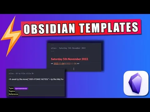 7 Obsidian Templates That Supercharge My Second Brain thumbnail
