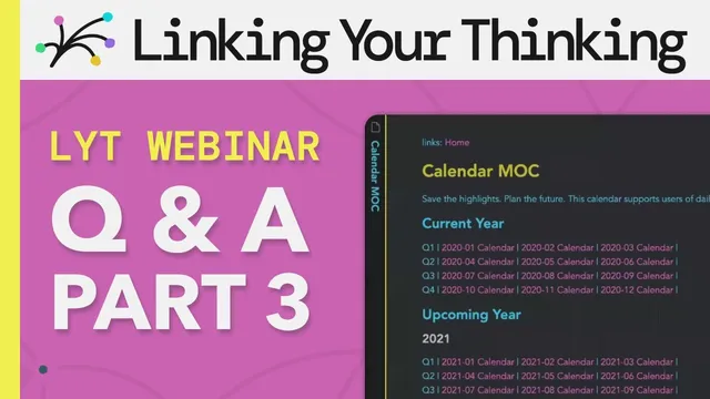 The LYT Framework - Q&A Part 3: LYT Kit, Tags, and Atomic Notes thumbnail