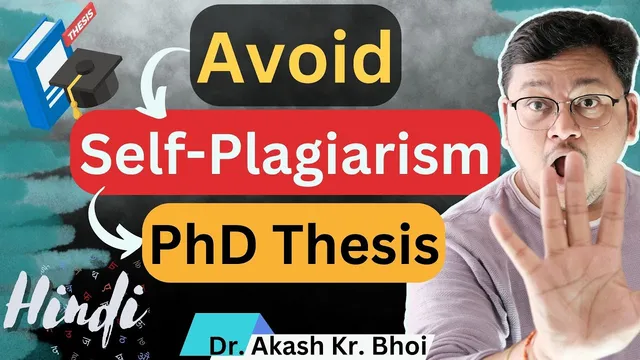 How to avoid self-plagiarism in PhD Thesis || Own Published Papers in PhD Thesis || Hindi || 2023 thumbnail