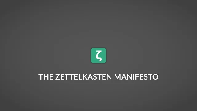 THE ZETTELKASTEN MANIFESTO | What is a Zettelkasten? thumbnail