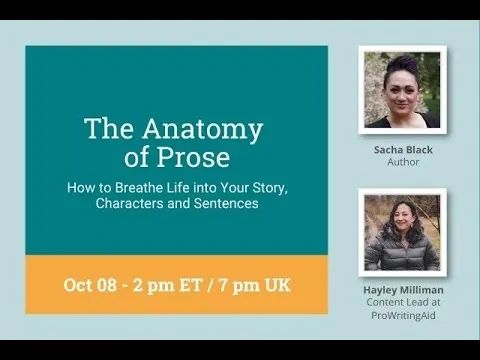 The Anatomy of Prose: How to Breathe Life into Your Story, Characters and Sentences with Sacha Black thumbnail