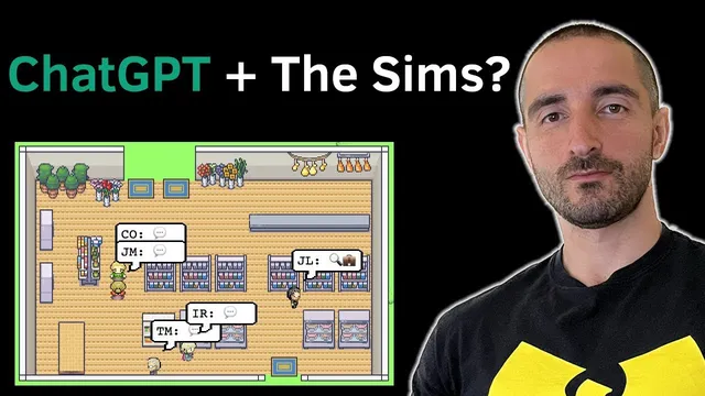 Generative Agents: Simulating Human Behavior with ChatGPT thumbnail