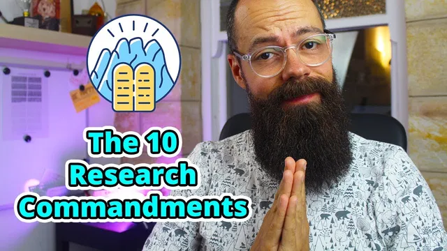 10 commandments for a successful PhD and research thumbnail