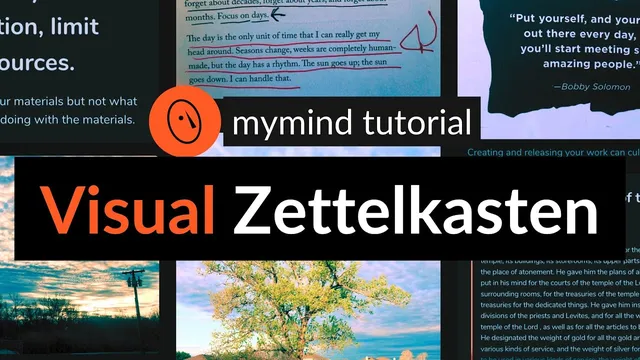 mymind: Visual Zettelkasten setup (personal knowledge management) thumbnail