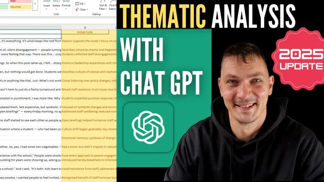 Thematic analysis with ChatGPT - coding qualitative data (2025 method) thumbnail