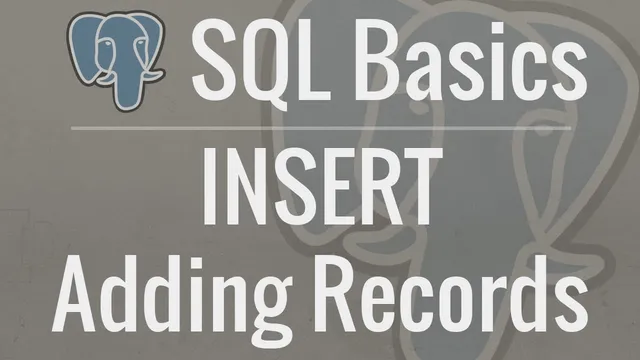 SQL Tutorial for Beginners 3: INSERT - Adding Records to Your Database thumbnail