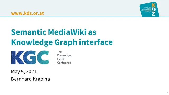 Semantic MediaWiki as Knowledge Graph Interface thumbnail