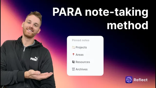 How to use the PARA method in your notes thumbnail