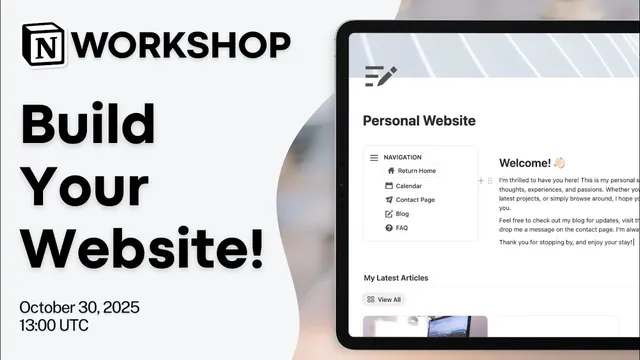 Notion Masterclass: How to build a Website in Notion? thumbnail
