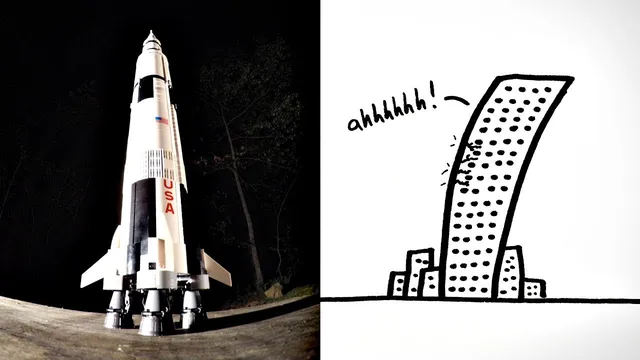 How To Stop Structures from SHAKING: LEGO Saturn V Tuned Mass Damper thumbnail