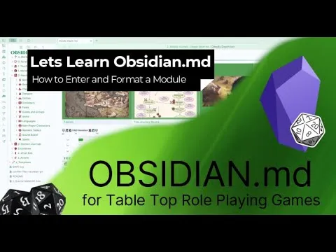 Obsidian - Entering an Adventure or Module thumbnail