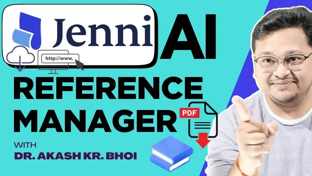 Jenni AI Library & Web Importer: The Ultimate Reference Management Guide! || Hinglish thumbnail