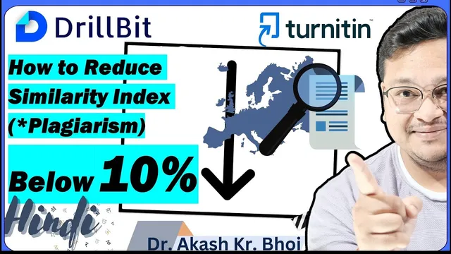 How to Reduce Similarity Index/Plagiarism Below 10% || Hindi thumbnail
