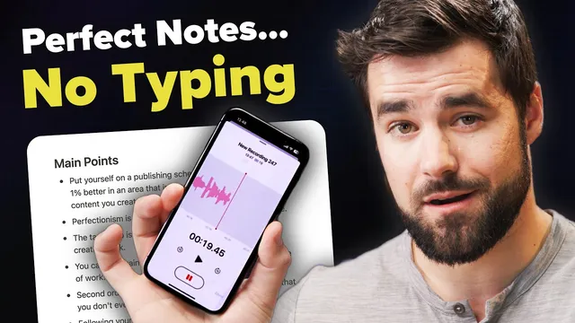 How I Use AI to take perfect notes...without typing thumbnail